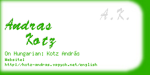 andras kotz business card