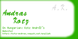 andras kotz business card